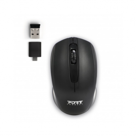 Souris sans Fil Wireless Office Mouse USB + USB-C (Type C) - Noir
