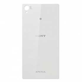 Vitre arrière Sony Xperia Z1 (C6903) Blanc - Avec logo + Adhesif