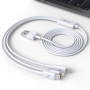Câble 3 en 1 USB / Micro USB & Lightning & Type-C Devia Smart Series - 1.2M - Blanc