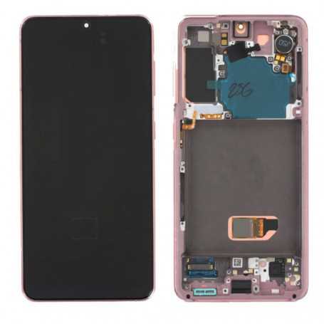 Samsung Galaxy S21 5G (G991) Phantom Pink Screen Frame (Service Pack) - GH82-27255D-27256D (BTRY) - GH82-27255D-27256D (BTRY) - GH82-27255D-27256D (BTRY)