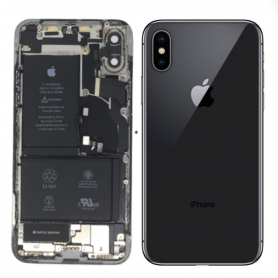 Back Cover Housing iPhone X Black - Charging Connector Battery (Original Dismantled) Grade A