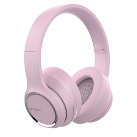 Casque Sans Fil V2 Rose - Devia Kinton Series EM039 - Son Premium et Confort Assuré