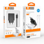 Charger Kit USB-C 20W + USB 18W + Lightning Cable - White (WUW T72)