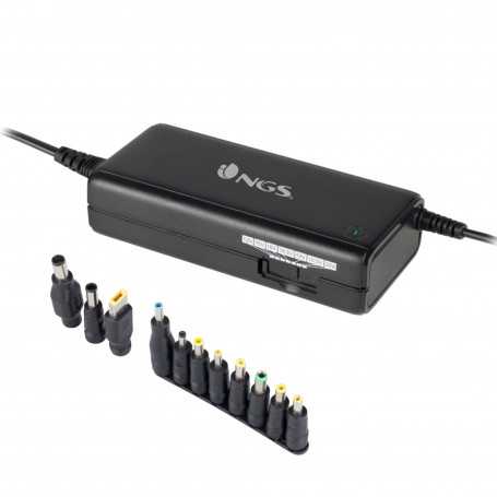 Universal NGS 90W Laptop Charger with 11 Tips - Black