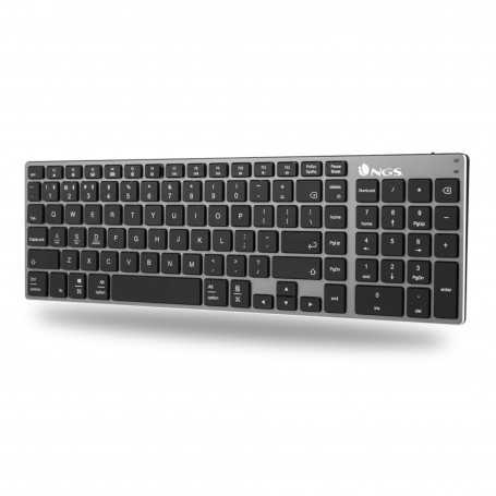 Clavier Bluetooth Rechargeable Français AZERTY - NGS - Noir et Gris