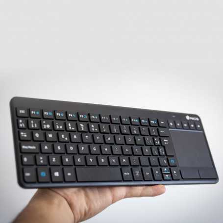 Clavier Sans Fil 2.4 GHz Multimédia à Pavé Tactile Français AZERTY - NGS - Noir
