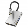 Adaptateur NGS Wonder Dock 4 USB-C Multi Port 4 En1 - Gris