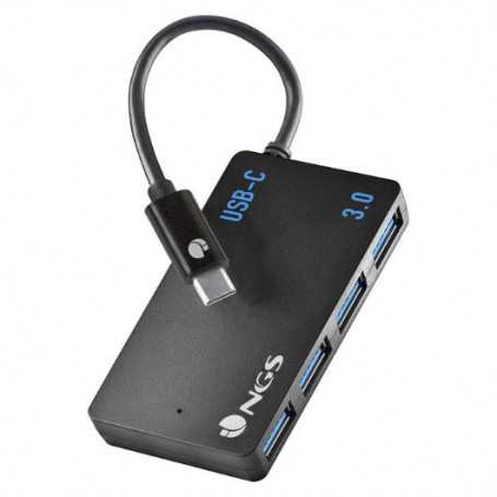 HUB USB-C Avec 4 Ports - Noir - NGS