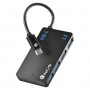 HUB USB-C Avec 4 Ports - Noir - NGS