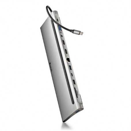 Adaptateur USB - C Multiports 12 En 1 - Gris - NGS
