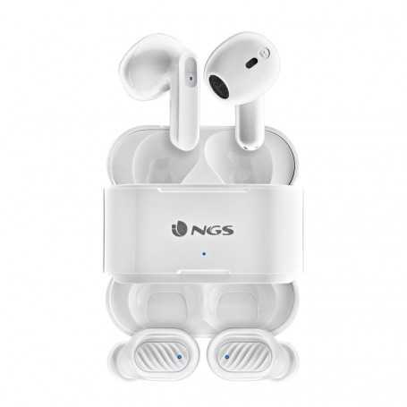 Écouteurs Bluetooth NGS Artica Duo White, 2 Paires Intra-Auriculaires - Blanc