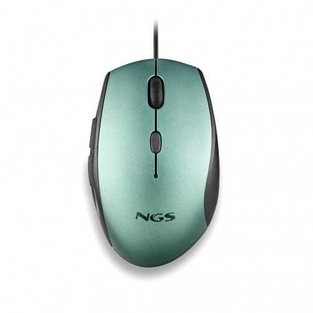 NGS Moth Ice Wired Ergonomic Mouse USB/Type C with Silent Buttons - Ice