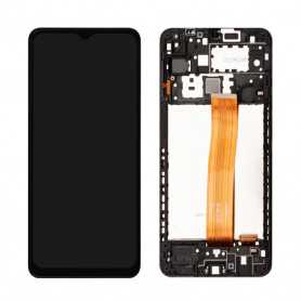 Ecran Samsung Galaxy A12 2020 (A125) Noir + Chassis (Service Pack)