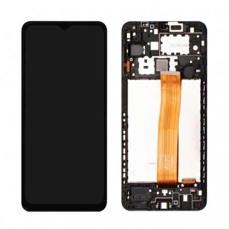Ecran Samsung Galaxy A12 2020 (A125) Noir + Chassis (Service Pack)
