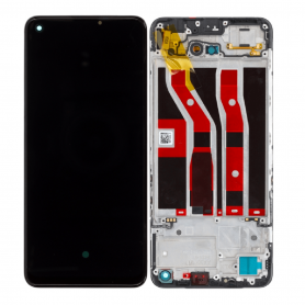 Ecran Oppo A74/F19 Noir + Châssis (Service Pack) - 4907039