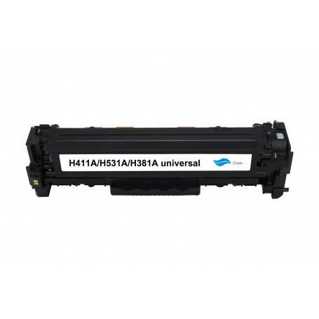 Toner HP CE411A/CC531A/CF381A/Cartridge 718C Bleu - Compatible 2800 P