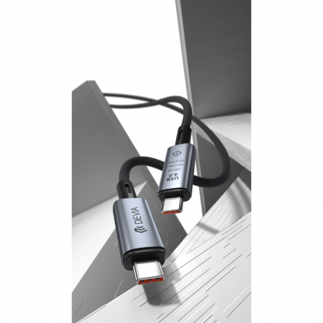 Câble Type-C / Type-C Fonctionnel USB4.0 - Devia Vitesse Extrême Series - 240W PD 40G BPS 8K 60Hz 1M - Noir