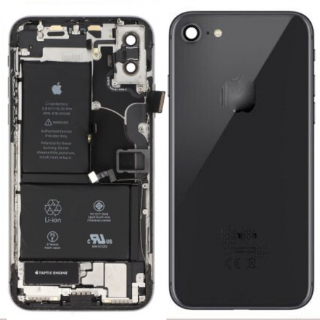 Chassis Complet iPhone SE 2022 Noir - Connecteur de Charge + Batterie (Origine Demonté) Grade B