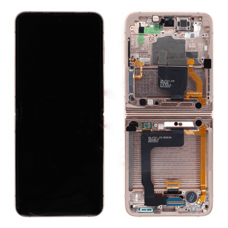 Samsung Galaxy Z Flip 4 Display (F721B) Pink Gold + Frame (Service Pack) - 30238C