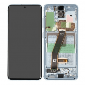 Ecran Samsung Galaxy S20 4G/5G (G980/G981) Gris + Châssis (Service Pack)