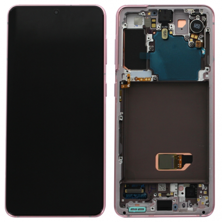 Ecran Samsung Galaxy S21 Phantom Blanc + Châssis (Soft Oled)