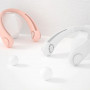 Portable Neck Hanging Fan USB Rechargeable White - Stay Cool and Hands-Free