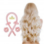Bigoudis Mousse Tressés Sans Chaleur - Créez de Parfaites Boucles - Rose