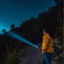Lampe de Poche Rechargeable Ultra-lumineuse 30W à Porté 1.5 Km pour Sécurité Extérieure - Noir