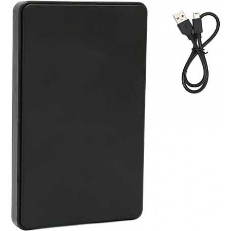 Boîtier Disque Dur Externe USB 2.0 pour Ordinateur Portable 2.5 Pouces - Noir