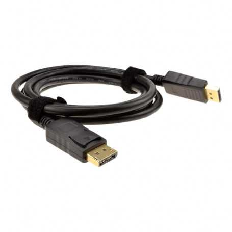 Câble Displayport Mâle/Mâle 1.2V 4K 1.8M Noir - Connexion Vidéo Haute Qualité