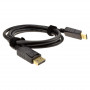 Cable Displayport Male / Displayport Male - 1.2V - 4K - 1.8M - Black