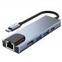 HUB Type C 5 in1 Type C to PD USB 3.0 - Grey
