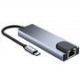 HUB Type C 5 in1 Type C to PD USB 3.0 - Grey