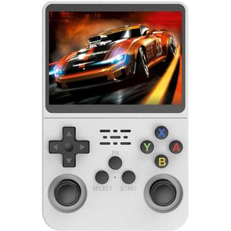 Mini Console de Jeu Vidéo Portable R36s Écran IPS 3,5" 64 Go - Blanc