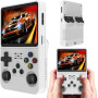Mini Console de Jeu Vidéo Portable R36s Écran IPS 3,5" 64 Go - Blanc