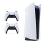 Sony PlayStation 5 Console - PS5 Digital Edition White - 1TB SSD - 4K/8K - HDR with 2 Wireless SONY Dualsense Controllers