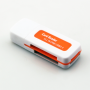 Lecteur Carte Mémoire USB 2.0 - Orange et Blanc