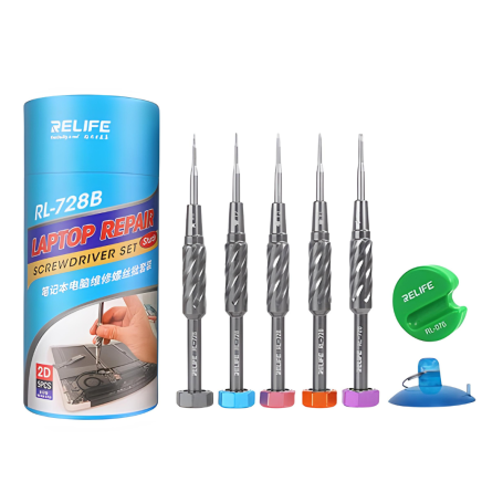 Kit de Tournevis Précis pour Démontage d'Ordinateurs Portables avec Magnetiseur RELIFE RL-728B