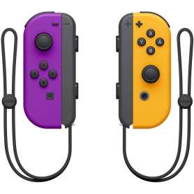 Manettes Joy-Con Switch Nintendo Violet Fluo / Orange Fluo - Paire de contrôleurs pour console de jeu