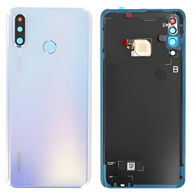 Vitre arrière Huawei P30 Lite Bleu Aurora - Avec logo + Adhésif
