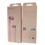 Écouteurs Filaires avec télécommande et micro Jack 3.5mm Devia EM018 - Rose