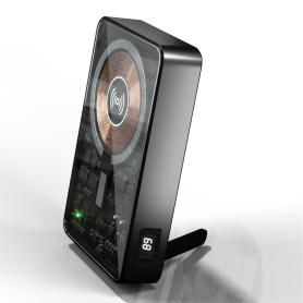 Magnetic Wireless Power Bank 10000mAh Punk Style - Devia 22.5W Black Extreme Speed Series