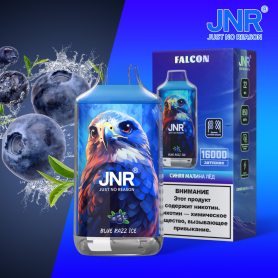 Vapoteuse Rechargeable JNR Falcon Type-C - 16000 Puffs sans Nicotine Saveur Myrtille Glacée