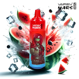 Vapoteuse Rechargeable Type-C Vapen Mars - 9000 Puffs Sans Nicotine - Saveur Pastèque Glacée