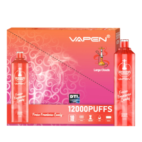 Vapoteuse Rechargeable Type-C - SHISHA Hookah 12000 Puffs Sans Nicotine Fraise Framboise Candy
