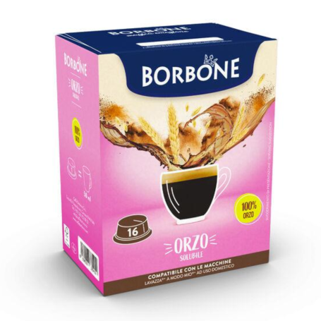 Borbone Coffee Capsules - Orzo compatible with Lavazza A Modo Mio - 16pcs