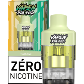 Huile Remplaçante E-Liquide Pré-remplie 24ml Vapen RTA Pod 12000 Puffs 0% Nicotine Fraise Kiwi - Expérience Vape Exquise