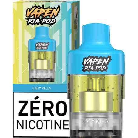 Huile Remplaçante E-Liquide Pré-remplie 24ml Vapen RTA Pod 12000 Puffs Sans Nicotine Lady Killa - Vapez sans compromis