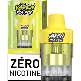 Huile Remplaçante E-Liquide Mangue Passion Kiwi 24ml - Vapen RTA Pod - 12000 Puffs 0% Nicotine
