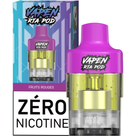 Huile Remplaçante E-Liquide 24ml Vapen RTA Pod - 12000 Puffs Sans Nicotine - Saveur Fruits Rouges